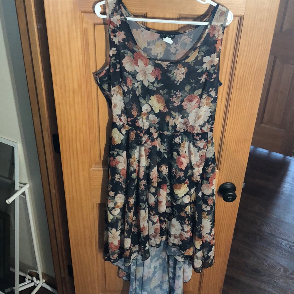 Venus Floral Print High Low dress